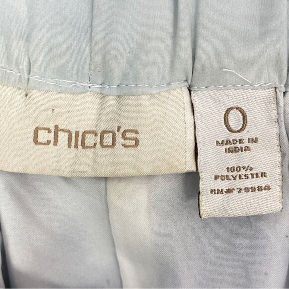 Chicos Watercolor Print Pull On A Line Skirt Blue Small - Picture 9 of 11